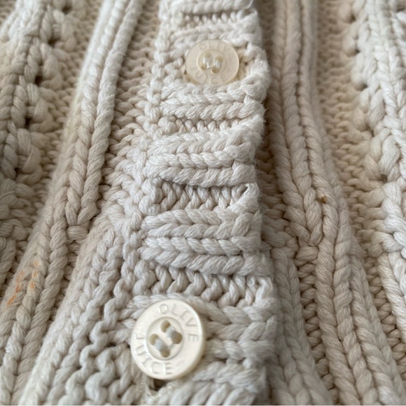 Olive Juice 100% cotton sweater kids size M buttons thick knit soft warm EUC - Picture 5 of 12
